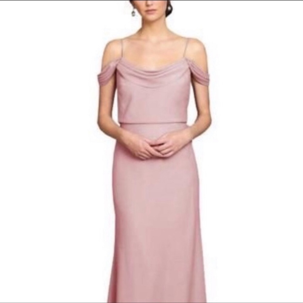 Jenny Yoo Collection Sabine Gown Size 2, Fig , Fully Lined Zipper Closure